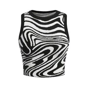 SHEIN Monochrome Swirl Tank Top